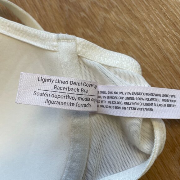AUDEN LACE BRA FRONT CLASP RACERBACK DEMI COVERAGE OFF WHITE WOMEN'S NWT - Picture 6 of 6